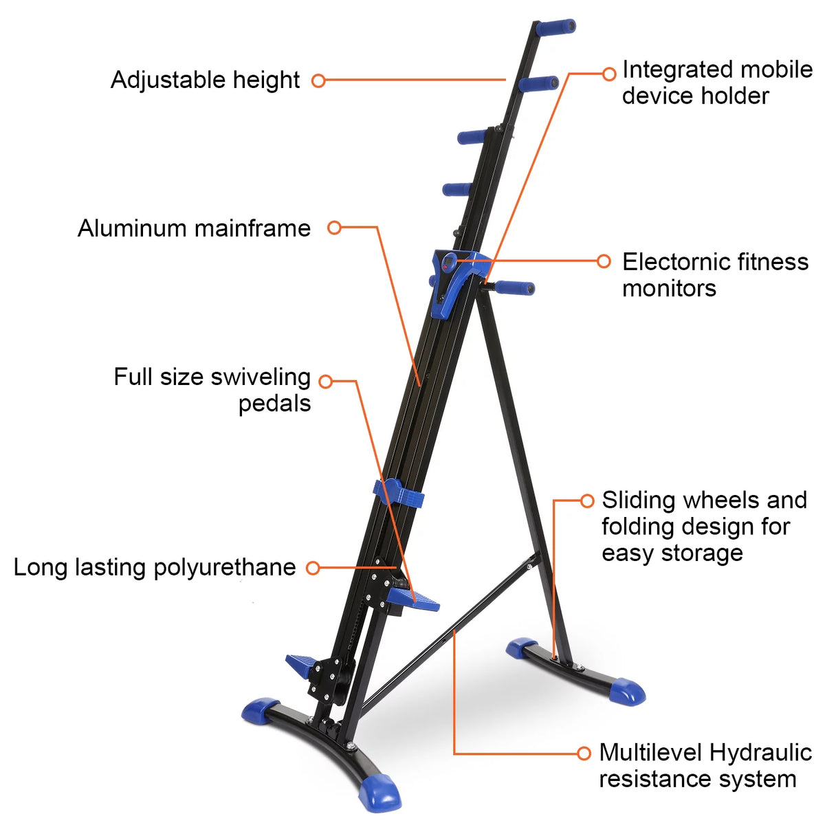 Vertical Climber and Folding Stair Stepper Machine X172882