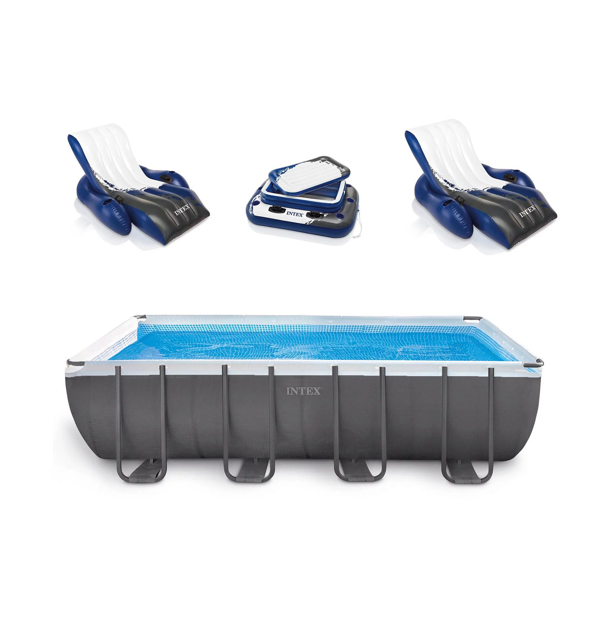 18' x 9' x 52 Rectangular Above Ground Pool Set Z59503