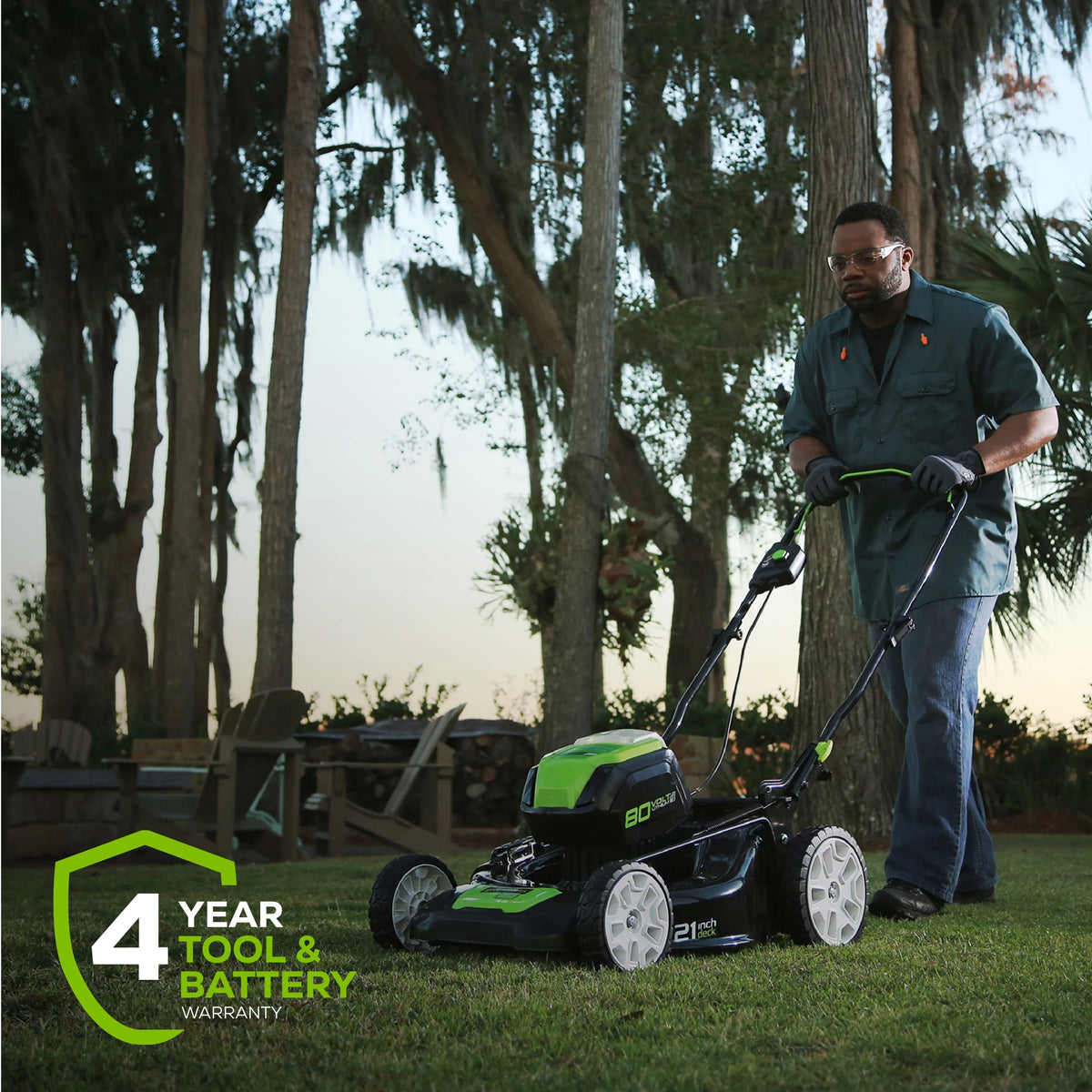 80V 21 Self Propelled Mower 5Ah Battery & Charger B957120
