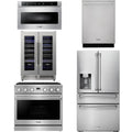 36 Gas Range, Refrigerator, Dishwasher, Microwave and Wine Cooler U870178