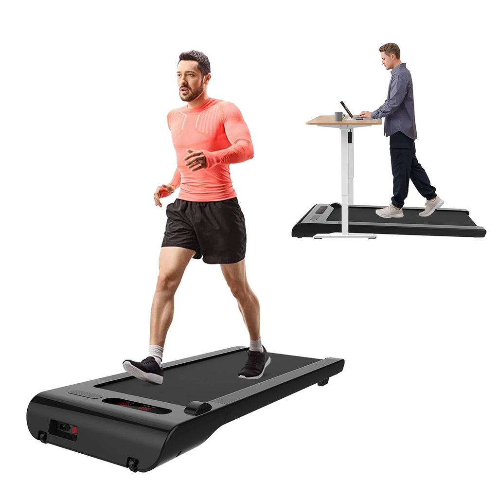 2 in 1 Space Saving Walking Pad Treadmill V605