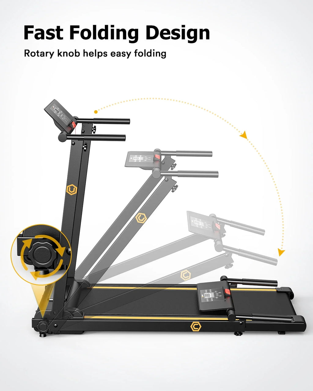 2.25HP Folding Treadmill with LCD Display T99657