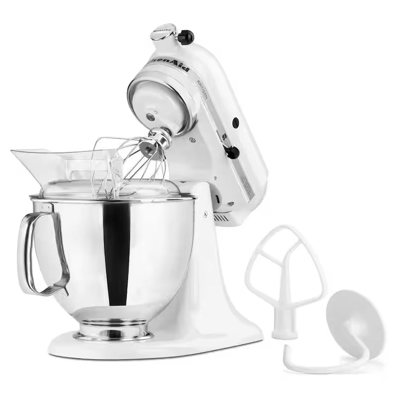 5 qt. 10-Speed White Stand Mixer with Attachments J2476
