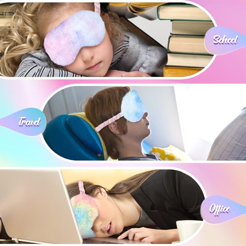 12 Pcs Plush Sleeping Eye Masks P79197