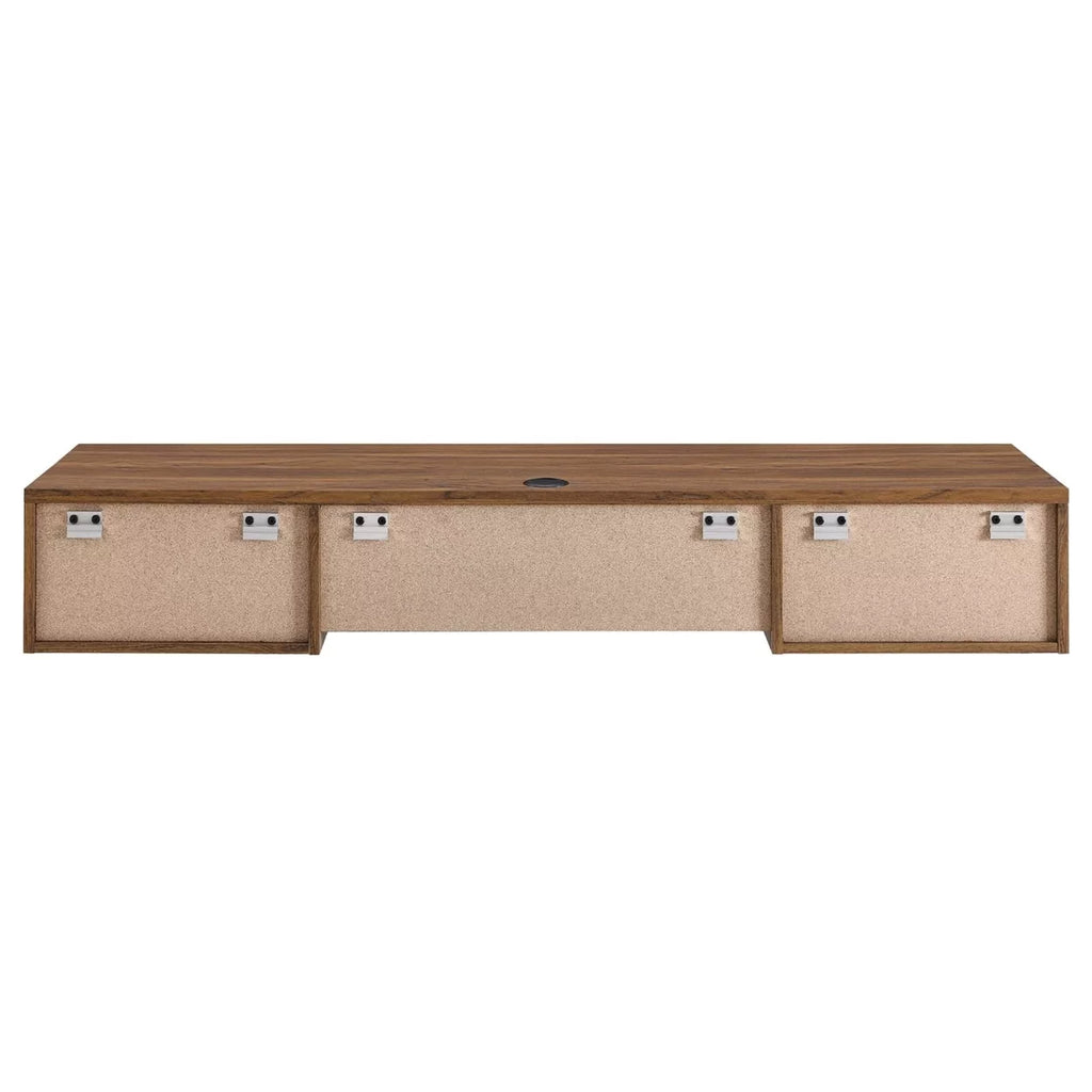 Wall Mount Wood Office Desk in Walnut Q773