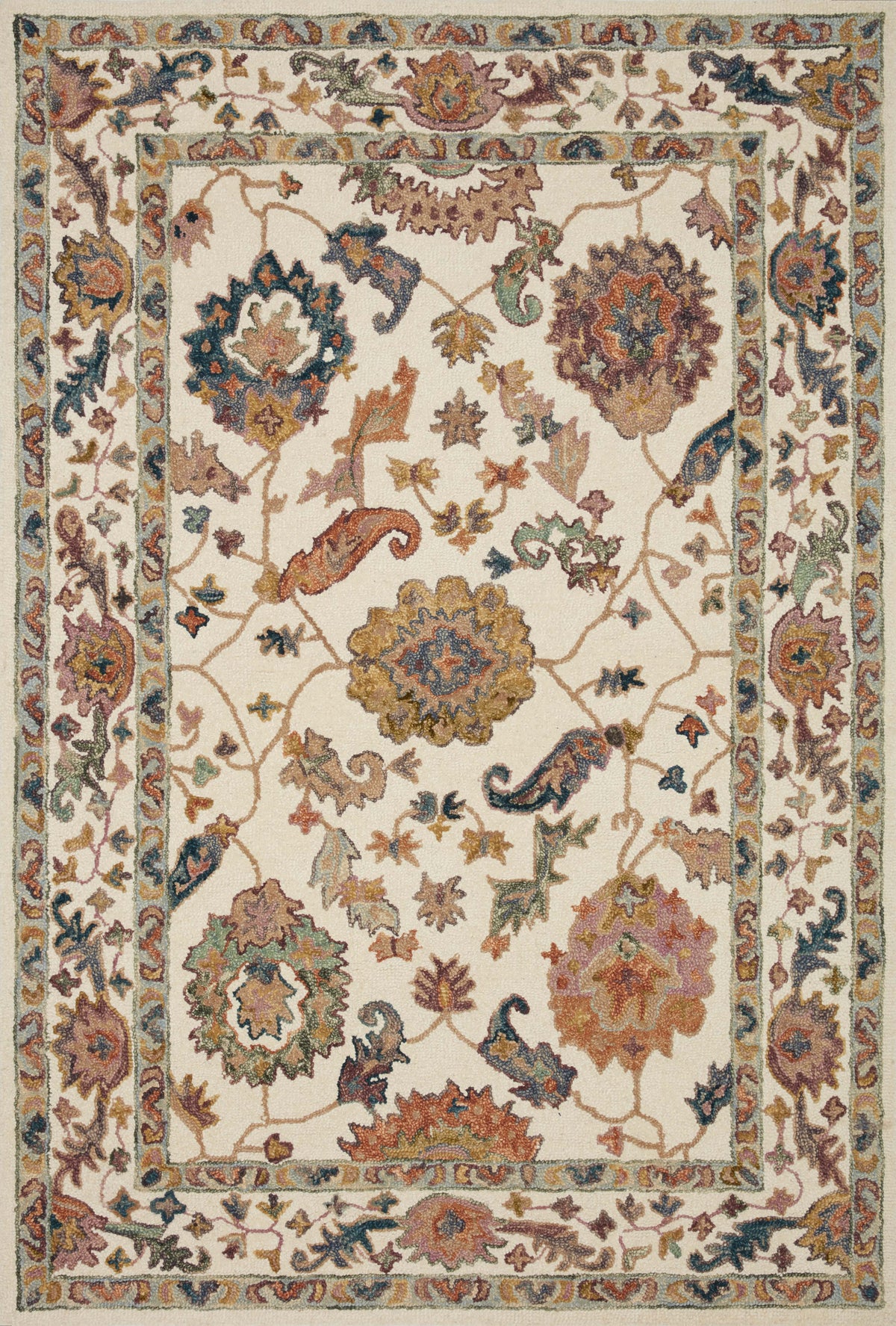 White Multi Rug 8'6 x 12' D133