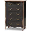 Black and Oak 5 Drawer Chest L775032