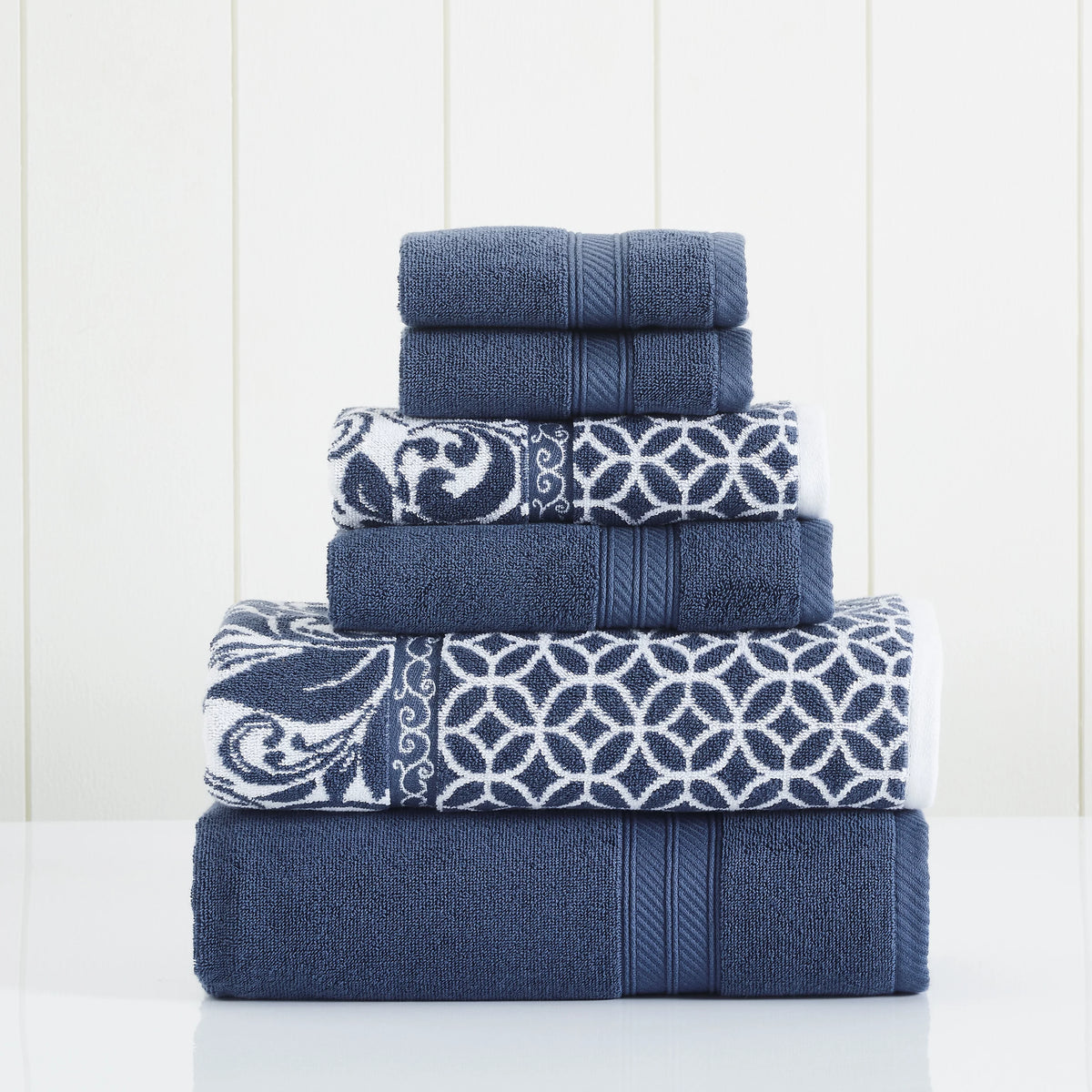 6-Piece Cotton Bath Towel Set G394