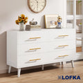 White 6 Drawer Dresser G72594