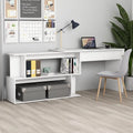 White Engineered Wood Corner Desk T6808