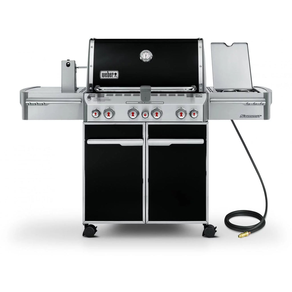 Black Natural Gas Grill with Rotisserie E646