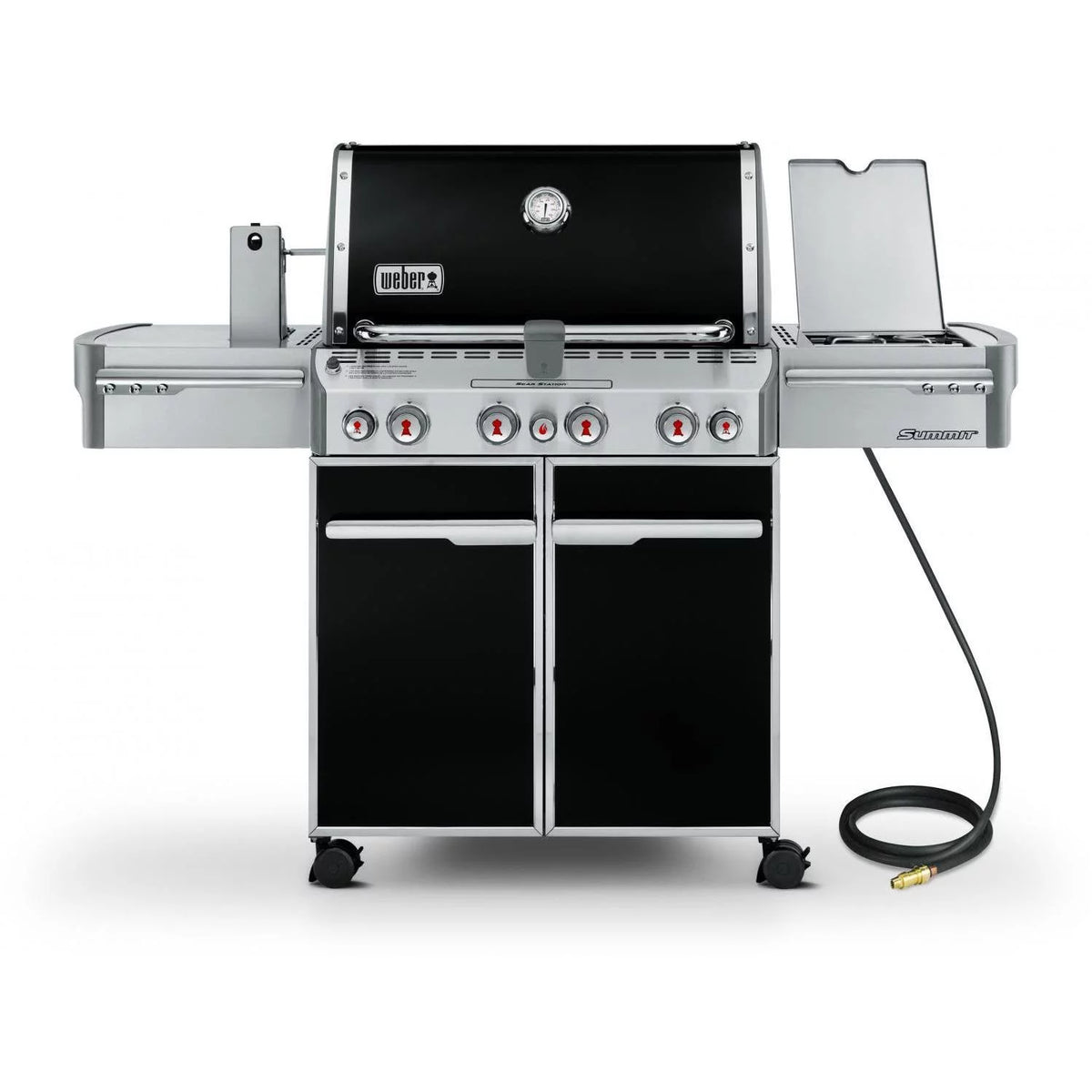 Black Natural Gas Grill with Rotisserie E646