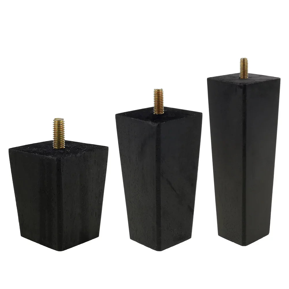 4PCS Wooden Furniture Legs Black 6CM B80117