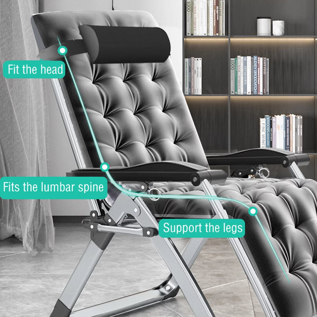 Zero Gravity Chair with Side Table, Padded Lounge Chair, Black F391222
