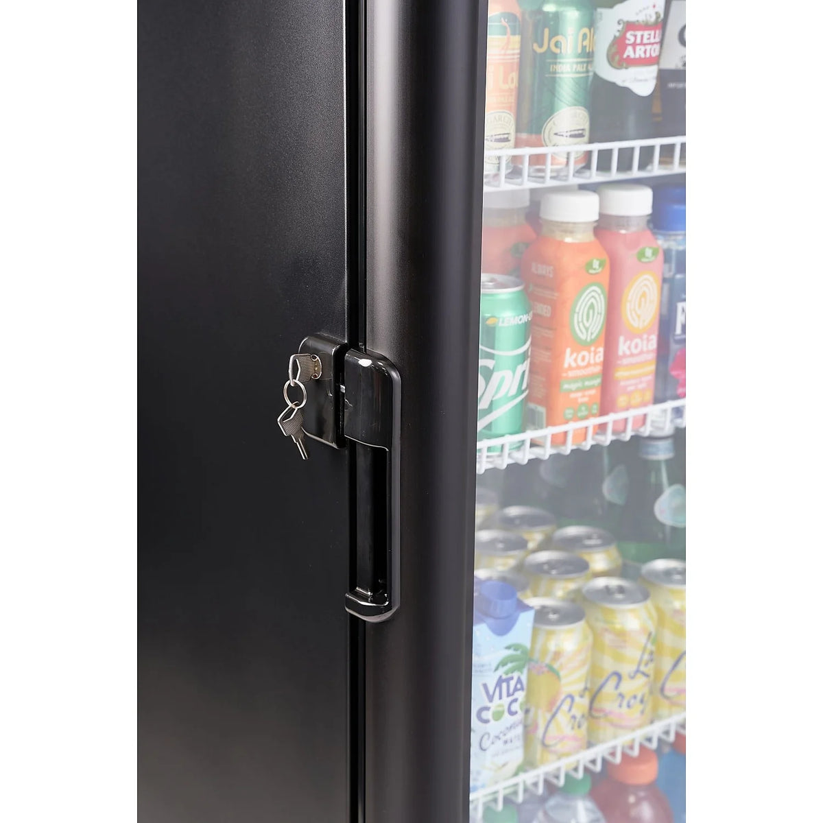 9.0 cu. ft Single Door Commercial Refrigerator Beverage Cooler in Silver W8809