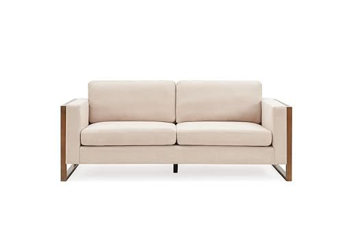 Taupe Beige Upholstered 3-Seater Sofa E740