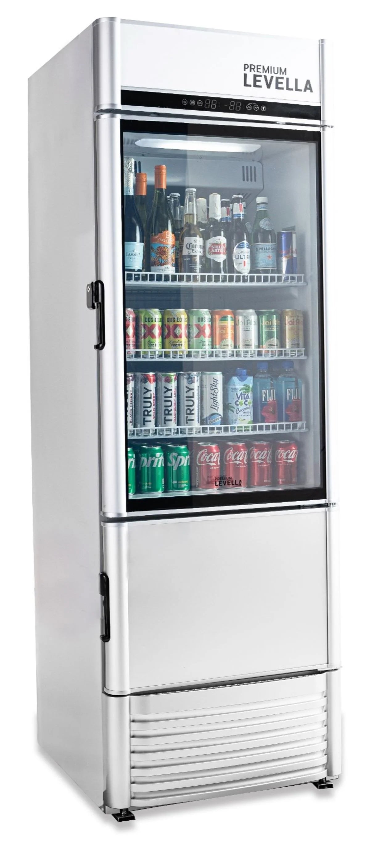 9.0 cu. ft Single Door Commercial Refrigerator Beverage Cooler in Silver W8809