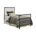 Metal Twin Bed Set in Oiled Bronze Q90666