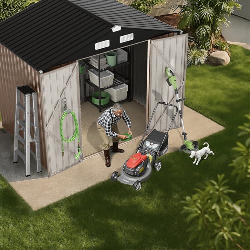 8x6 FT Outdoor Metal Storage Shed M9729