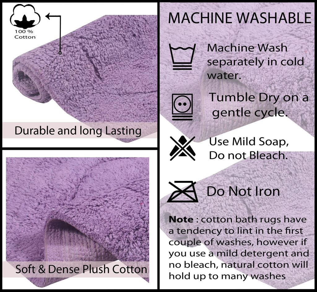 100% Cotton Tufted Non-Slip Bath Rug 2 Piece Set E34493
