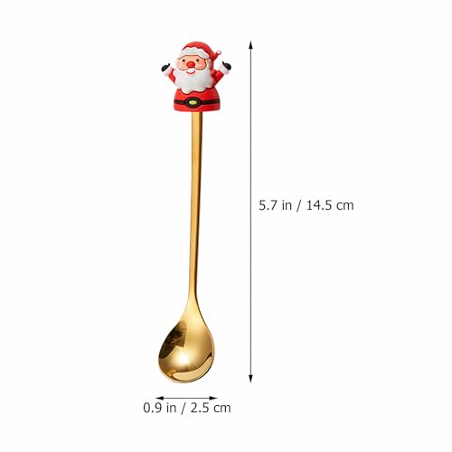 6 Pcs Stainless Steel Christmas Spoons G762524