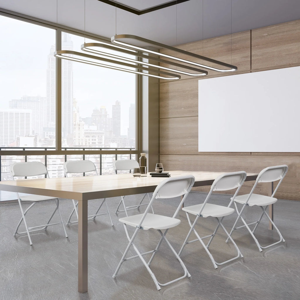 White Plastic Folding Chairs 6 Pack B1050