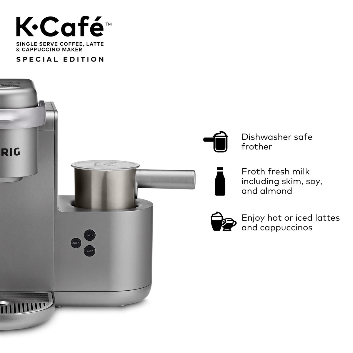 Single Serve Coffee Latte and Cappuccino Maker C550565